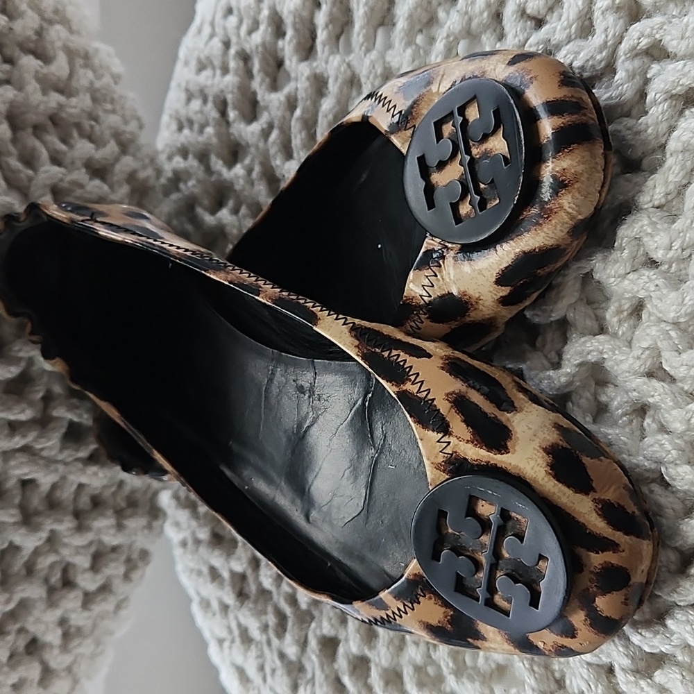 Tory Burch animal print ballet slippers